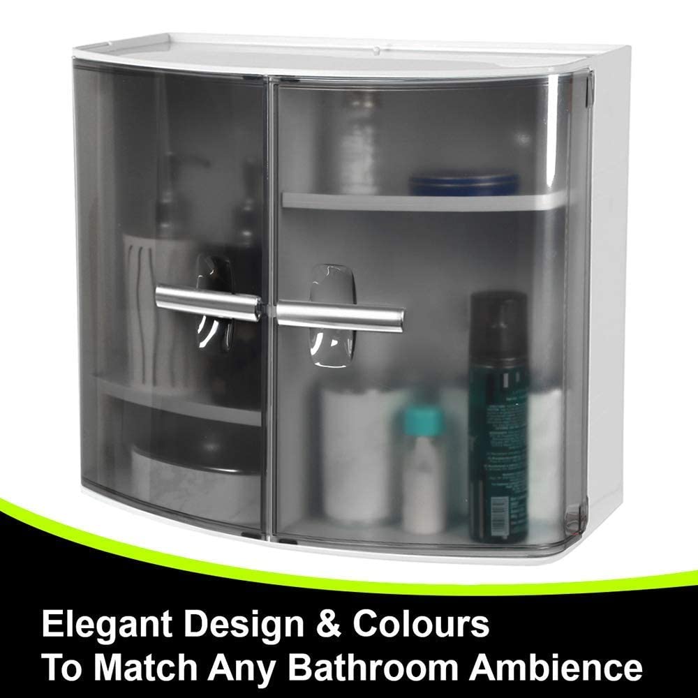 Nayasa Plastic Bathroom Cabinet | Storage Unit Cabinet (Grey, Big (18 x 44 x 45 cm)) 3
