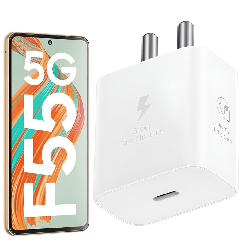 Image of 25W Type C Gan Charger Super Fast Charging Compatible for Samsung Galaxy F05 /F55 /F15 /A15 /S20 FE /S20+ /S21 /S21+ /S21 FE /S21 Ultra /S22 /S23 /M14 /M15 /M33 5G /M34 /A05 /A15 /A35 /A54 /F14, PPS PD, 25 w, White