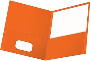 Oxford Textured Twin-Pocket Folders in Lively Orange