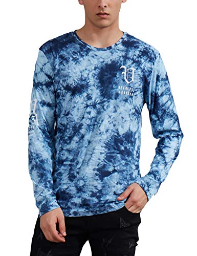 Go Change Graphic Tee für Herren, langärmelig, sportlich, Baumwolle, Slim Fit - Blau - X-Groß Cover