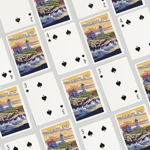 Baraja de 52 cartas tamaño póker Rhode Island miniatura 4