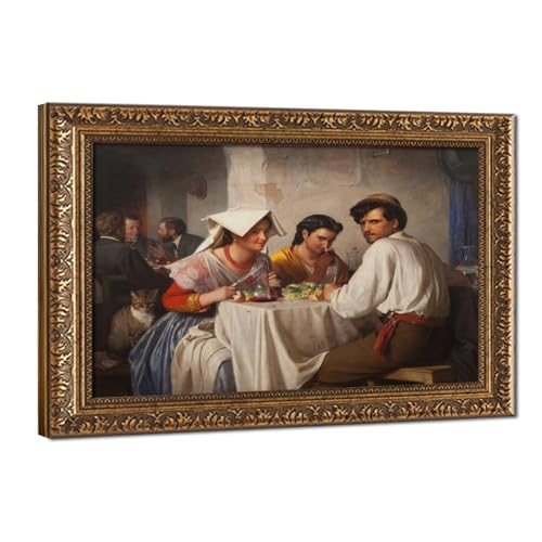 Impression sur toile Carl Bloch d'une netteté exceptionnelle avec cadre suspendu