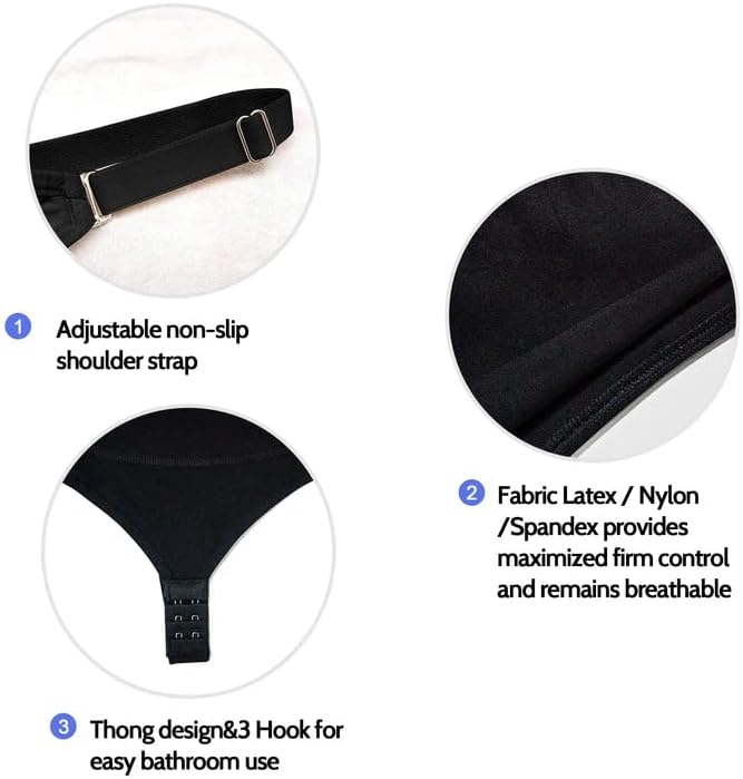 Miniatura 4 de SHAPERX Women Shapewear Tummy Control Fajas Colombianas Open Bust Bodysuit Slimmer Body Shaper