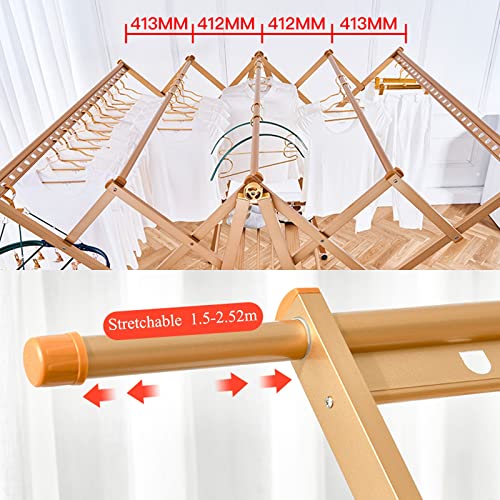 Tendedero retráctil plegable de aluminio para ropa de exterior 4
