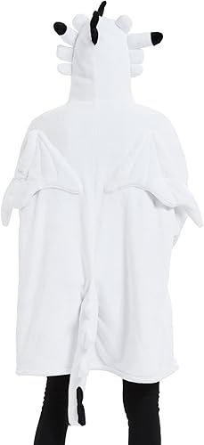 Miniatura 4 de dressfan Sudadera unisex con capucha de dragón de microfibra de gran tamaño y sherpa cálida y acogedora con bolsillo gigante, talla única para todos