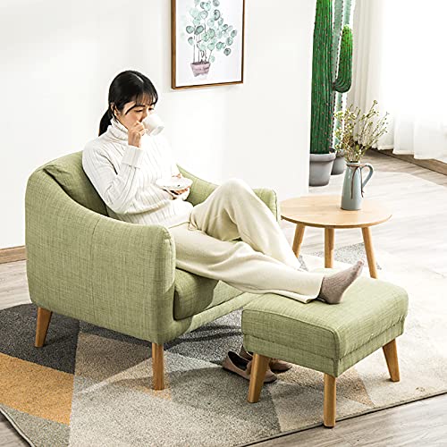 Repose-Pieds en Bois et Coton Lin au Design Moderne Épuré - 6