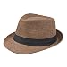 Produktbild Fablcrew Panama-Strohhut, Sonnenhut, Unisex, faltbar, breite Krempe, als Sommer- und Strand-Kappe für Herren und Damen, coffee, 55-58 cm
