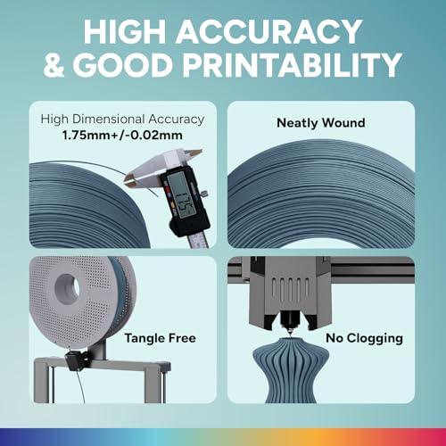 Image of OVERTURE High Speed Refill PLA 1.75mm Filament, 1kg Gray Blue