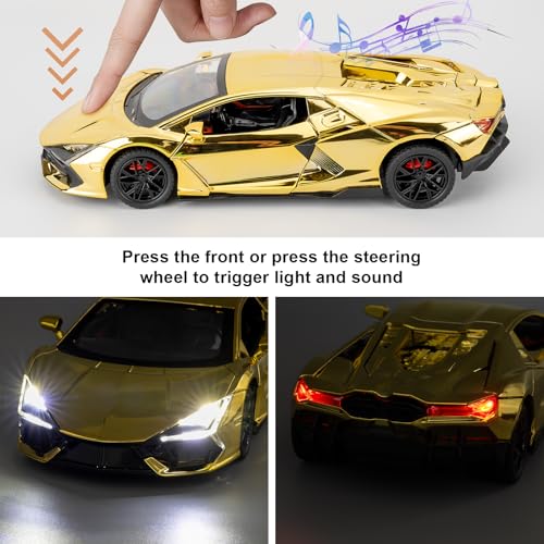 Modelo de coche Lambo Revuelto escala 1:24 miniatura 5
