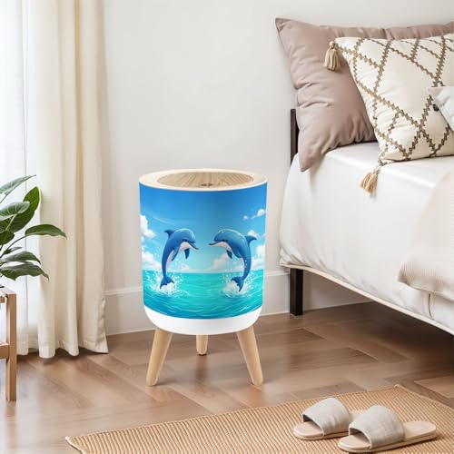 Caneca pequeña con tapa y diseño de delfines, 1.8 galones miniatura 2