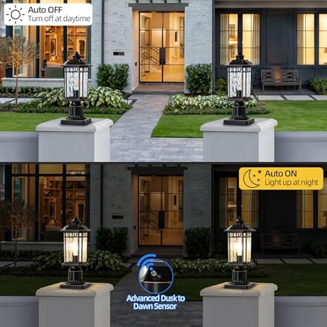 DASTOR Outdoor Post Lights Outdoor Lamp Post Light Post Outdoor Lighting