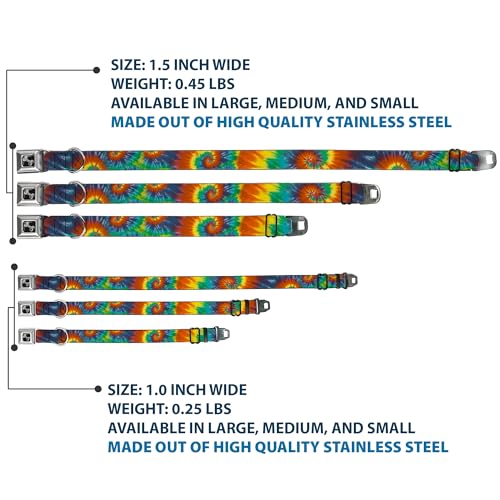 Collier de chien Buckle Down réglable 16-58,4 cm avec boucle os robuste et écran large