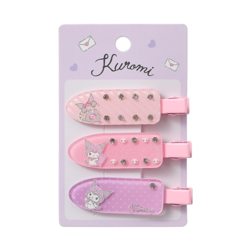 Sanrio Lisanslı Kuromi Saç Tokaları (3 adet)