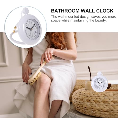Reloj de pared artesanal silencioso para zonas húmedas con estructura colgante 4