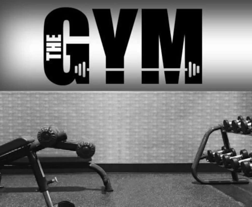 LYOMAN® Large 30 x 16 inch The Gym Vinyl Sticker Decal Wall Art Graphic Shop Window Fitness Training Bodybuilding Weights Sign Quote (B0C59P7QK6) Amazon Price History, Amazon Price Tracker