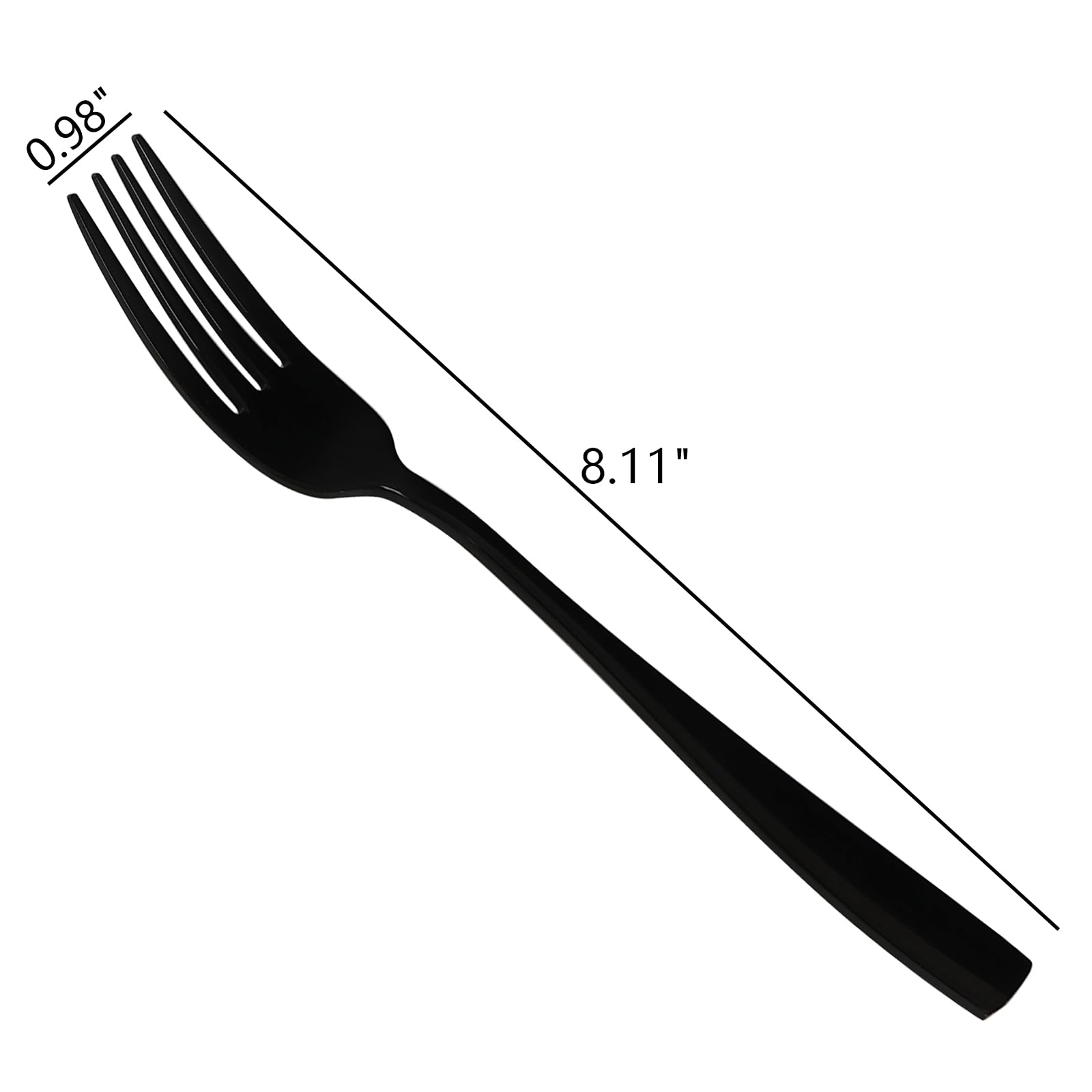 Vababa 16-Piece Black Dinner Forks, Stainless Steel Restaurant Forks — Amazon image 2
