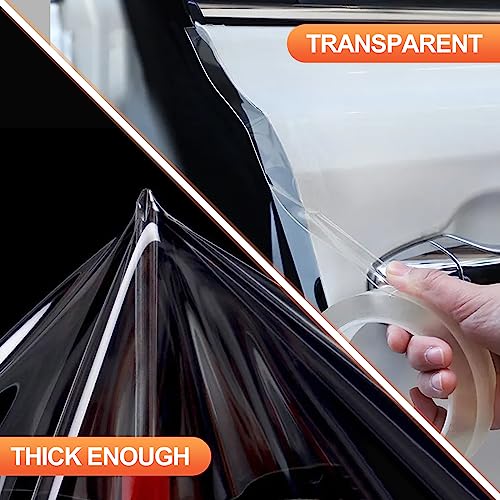 EFUTURETIME Kantenschutz Transparent Auto, 5cmX10m, Lackschutzfolie Selbstklebend, Einstiegsleisten Schutz, Eckenschutz Transparent für Auto, Fahrrad, Motorrad, Möbel