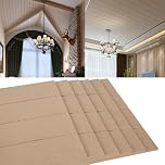 6PCS 3D Wall Panels Kit, 6mm MDF Wall Paneling for Interior Decor, Modern Textured Wall Covering, Easy DIY Installation, 120x40x0.6cm, Home & Office Wall Decor