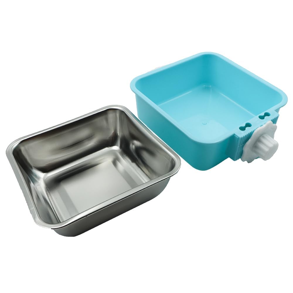 Namvo Hanging Bowl for Pet Cage 2 in 1 Hanging Dog Bowl Cat Bowl, Stainless Steel Pet Bowl for Puppies Cats, Birds, Rabbits - Image 3