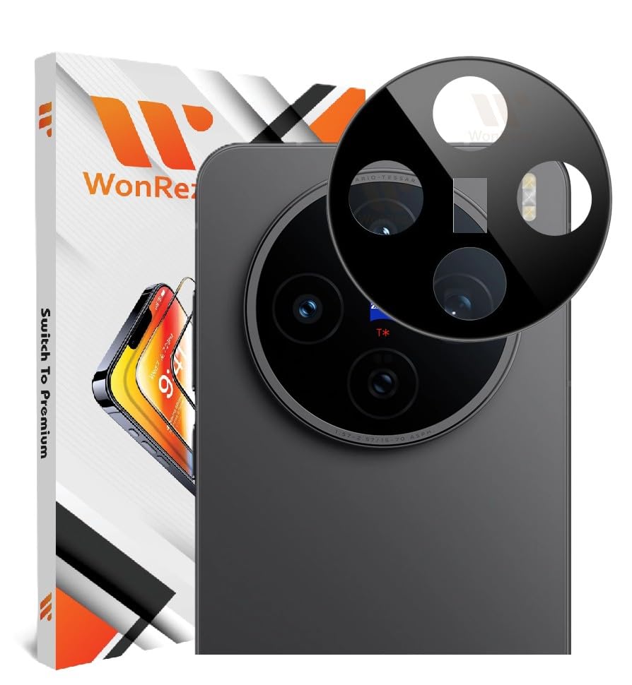 Image of Pack 1- Back Camera Glass Protector for Vivo X200T 5G [3D Premium] Camera Glass Protector (Black)