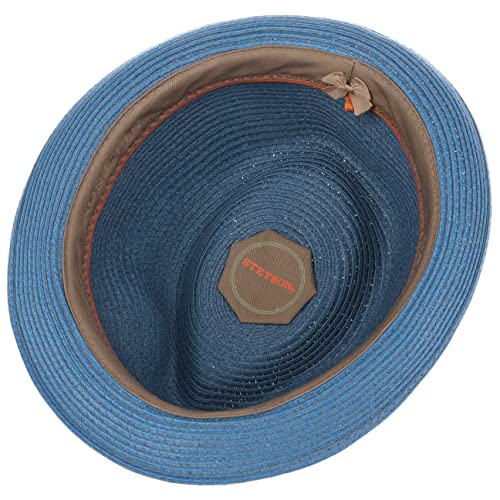 Stetson Uomo Toyo Paglia Trilby Blu 57cm