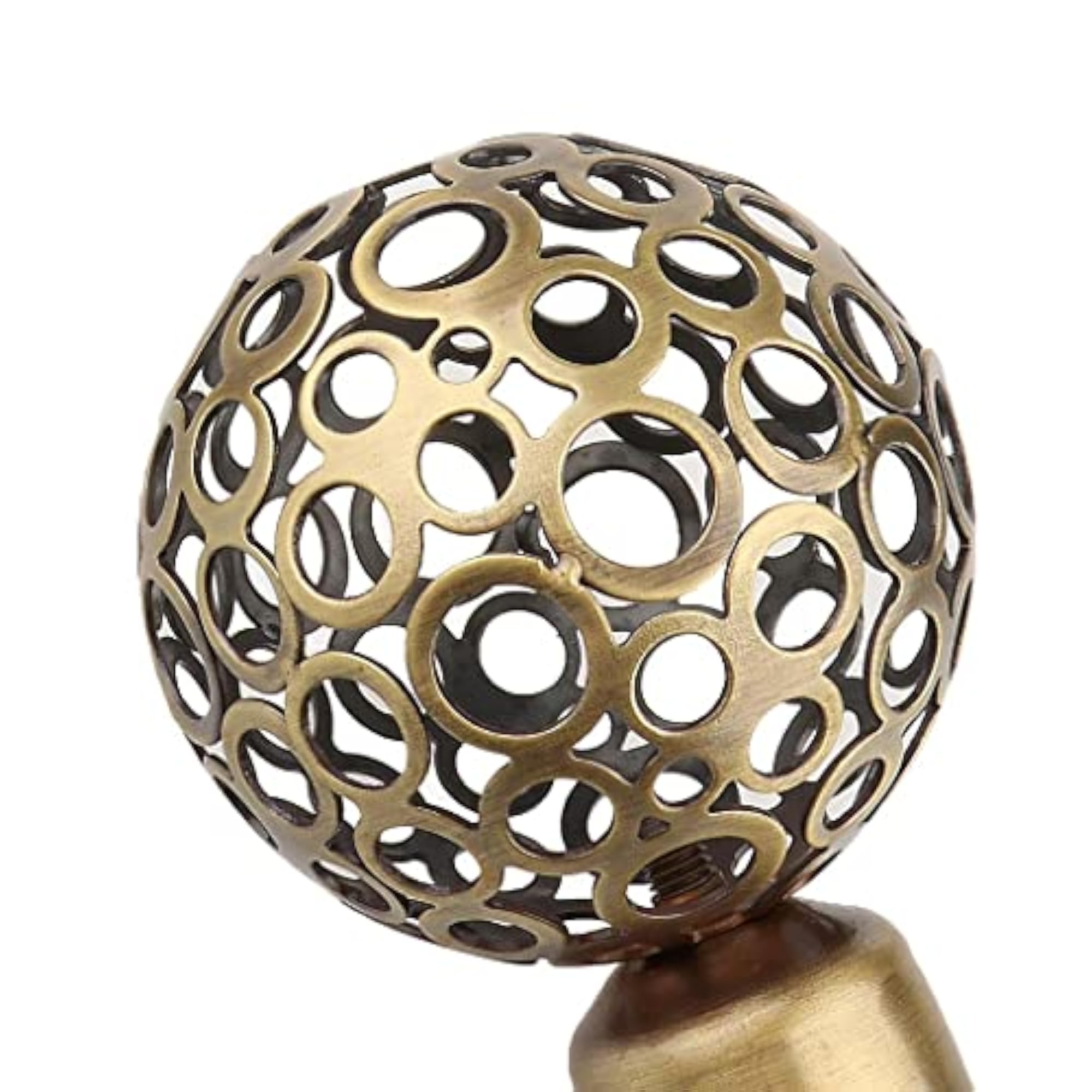 Bronze Curtain Pole End Drape Rod Finals, 22mm Inner Diameter, 2 Pairs