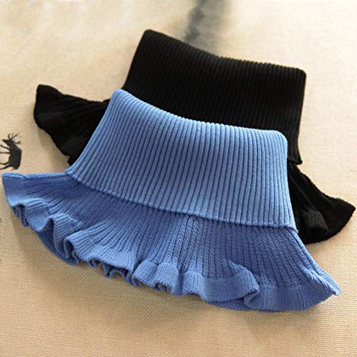 High Grade Turtleneck Dickey Collar Knitted Fake Collar Black3