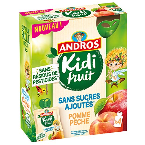  Andros Kidifruit GGoudre pomme/Pèche 4 x 85 g ...