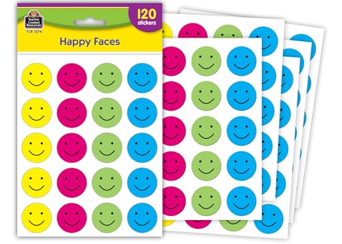 Teacher Created Resources Happy Faces Stickers (1274)