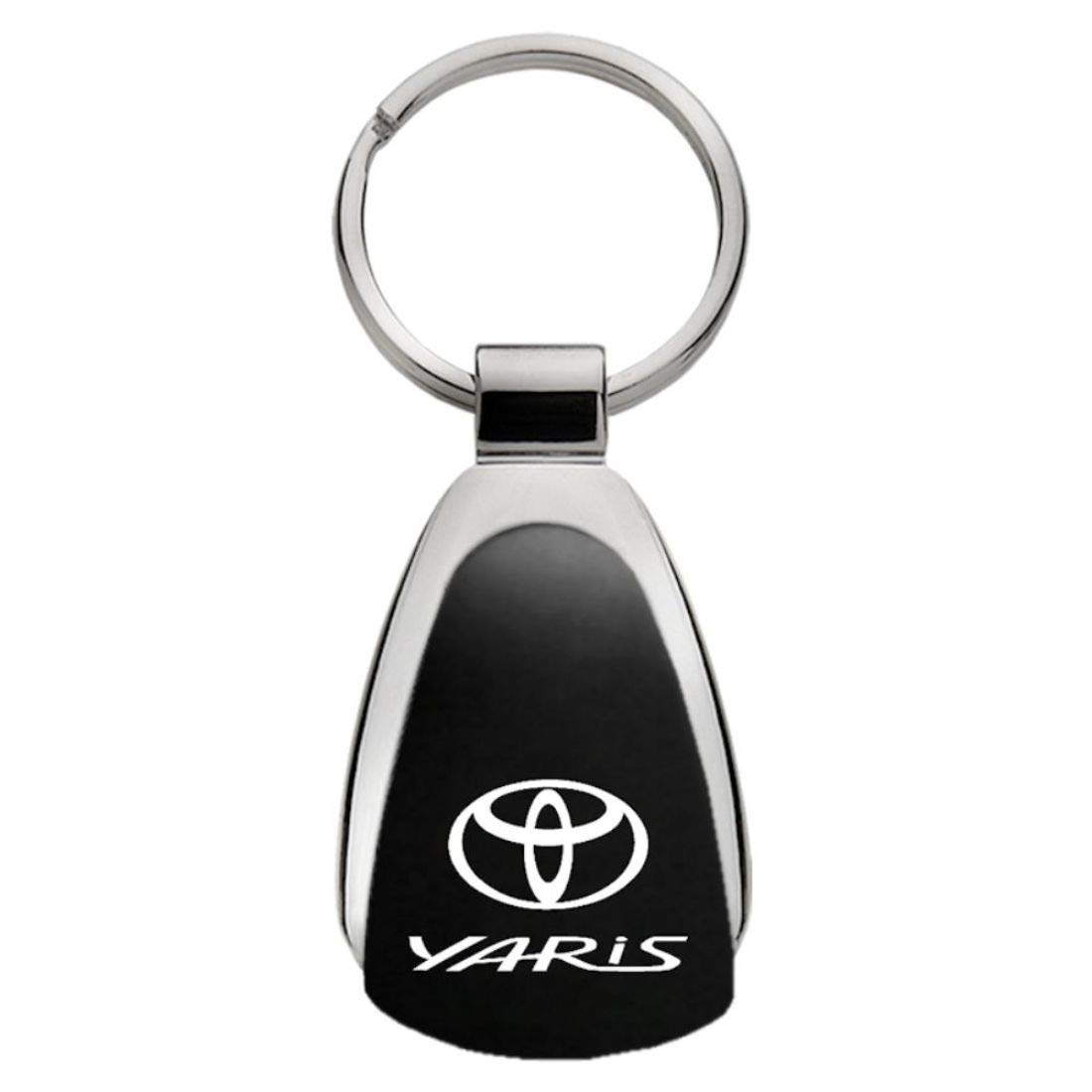 Au-TOMOTIVE GOLDTear Drop Key Chain for Toyota Yaris (Black), Black, Default