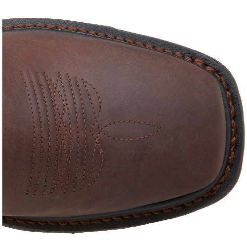 Bmvy9 Mens Workhog Wide Square Toe Work Boot Dark Earth/Brick 15 #TOP4