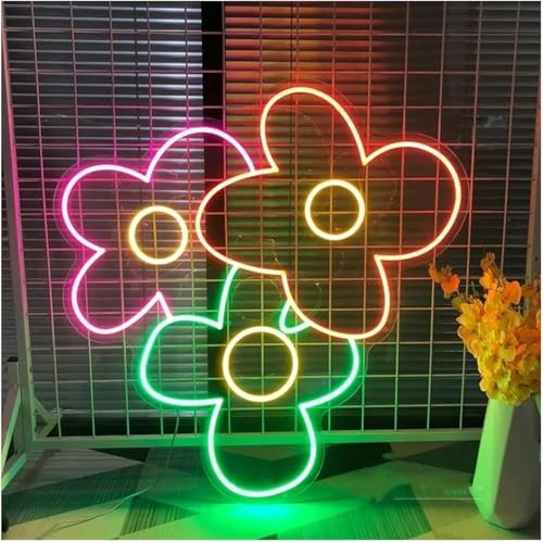 Néon LED multicolore fleurs pour votre favori coin de paradis à la maison