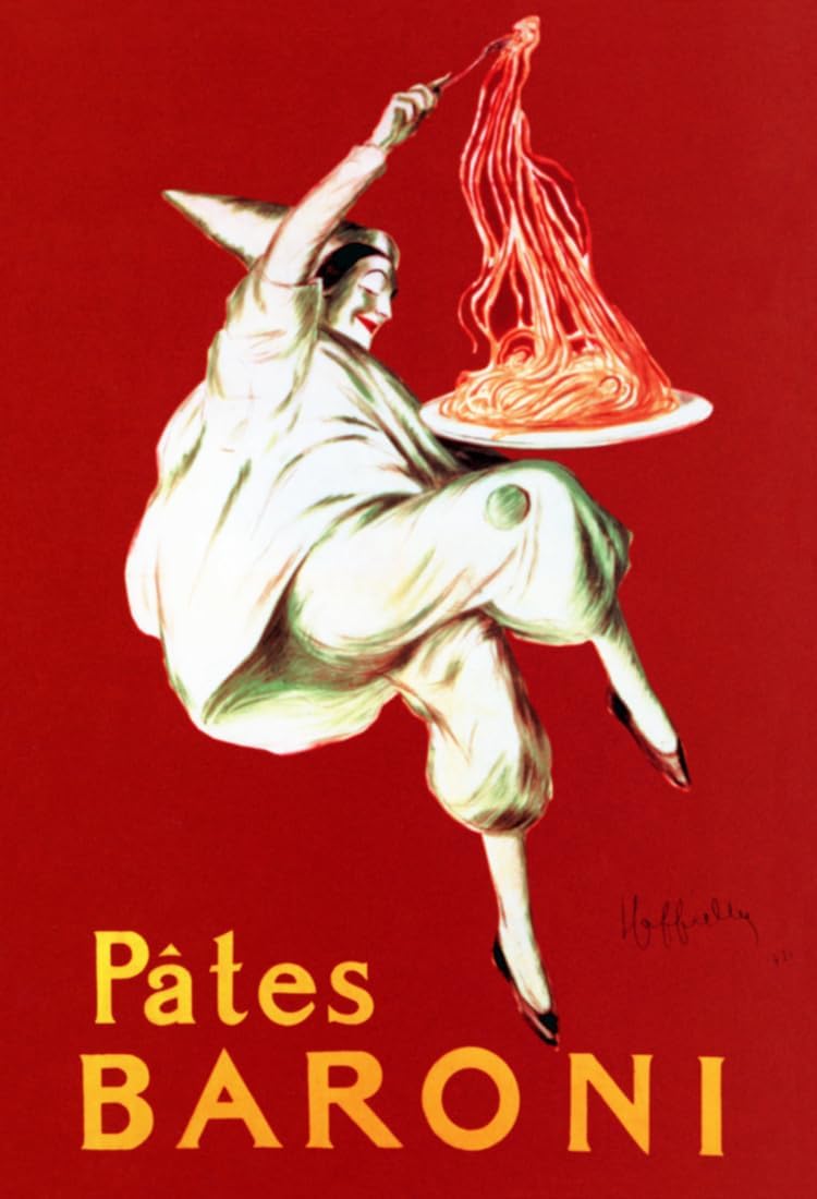 Pates Baroni Poster by Leonetto Cappiello, Pasta, Vintage Advertising, Art Print