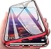 Produktbild Magnetische Hülle für Samsung Galaxy Note 10 Plus, Magnetische Adsorption + Doppelseitige Gehärtetes Glas - Metallrahmen mit Eingebauter Magnet - 360 Grad Transparente Komplettschutz Case -Rot