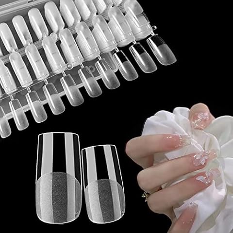 Juego de 240 Puntas de Uñas Cuadradas Acrílicas Cover