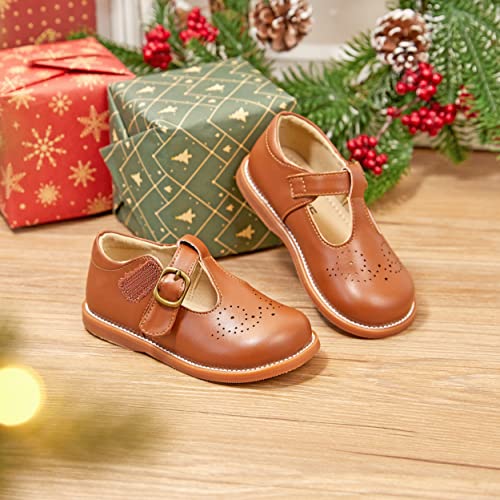 Image of GINFIVE Toddler Girls Mary Jane School Oxford Dress Flat Shoes for Wedding