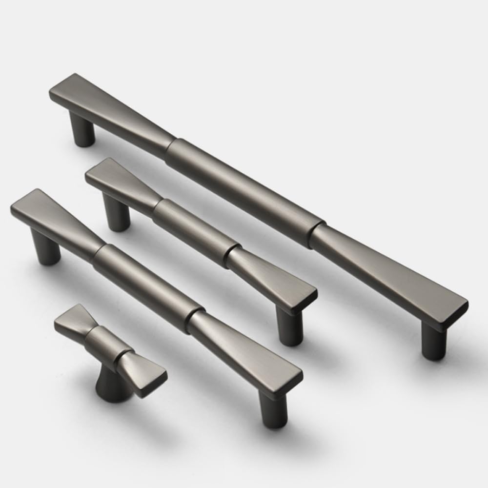 Maniglie per armadi in lega di zinco per mobili, Maniglie e pomelli for mobili in lega di zinco da 8 pezzi, multicolori, dimensioni multiple(Grey,96MM)