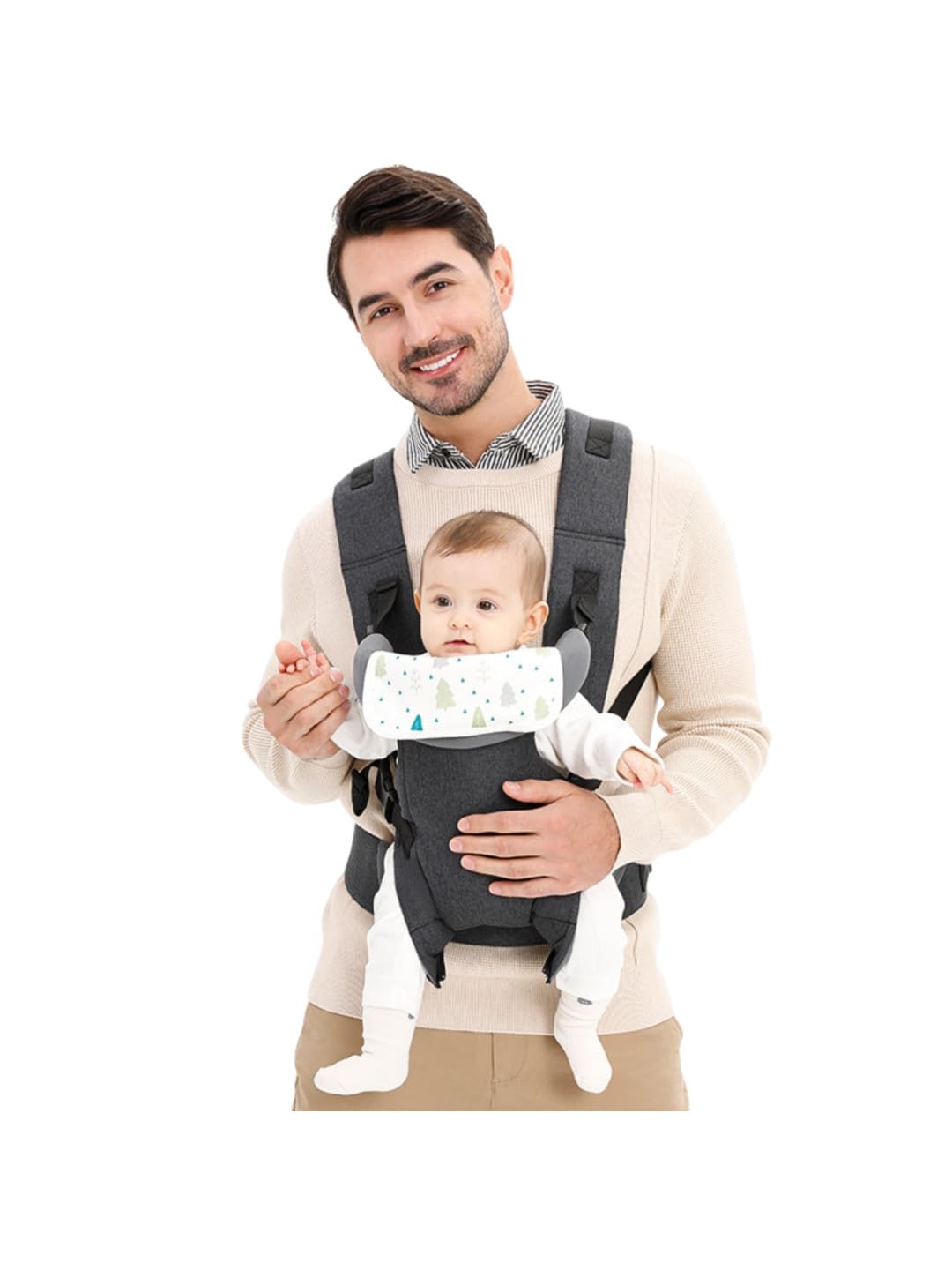 GUCHIGU Hip Seat Baby Carrier with 4 Carry Positions | Baby Carrier with Hip Seat for 6 to 36 Months | Adjustable New-Bo