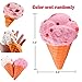 Viccent Pack of 3 Jumbo Slow Rising Squishies Kawaii Cat Hamburger Fries Ice Cream Scented Bread Hand Pillow Decompression Squeeze Toys Decorative Large Props