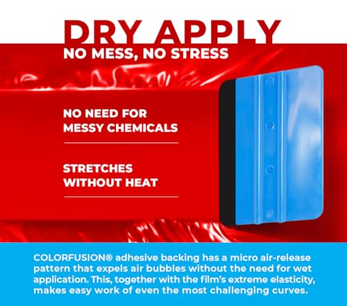 Image of ColorFusion PPF by VViViD, Gloss Dragon Fire Red Dry Apply PPF Vinyl Car Wrap Roll 1ft x 5ft