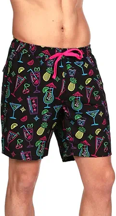 Tipsy Elves Swim Trunks for Men - 7 inch Inseam Men's Swimming Trunks Stretch Fit