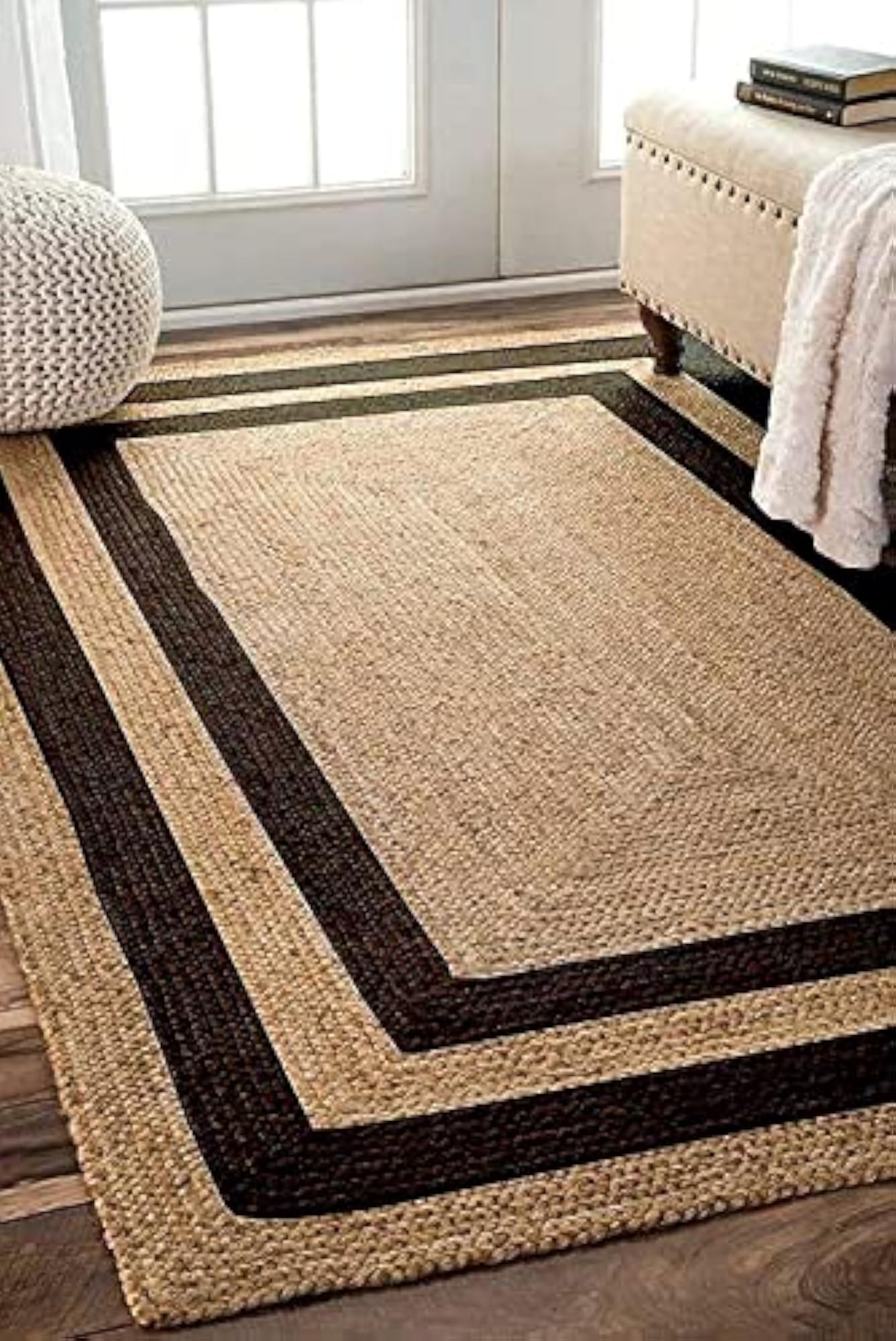 Handwoven Natural Jute Braided Carpet Mats