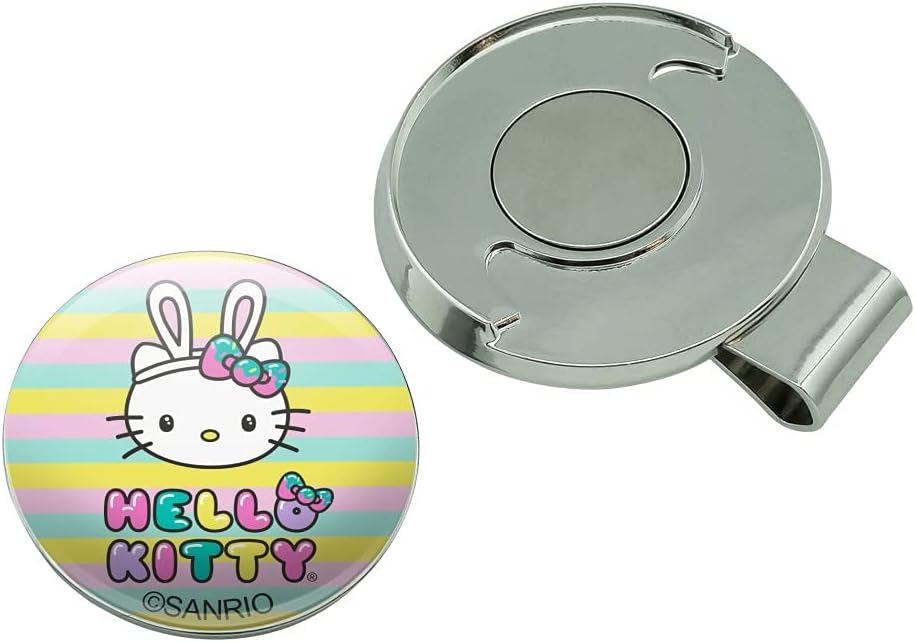 review GRAPHICS & MORE Hello Kitty Easter Bunny Golf Hat Clip with Magnetic Ball Marker