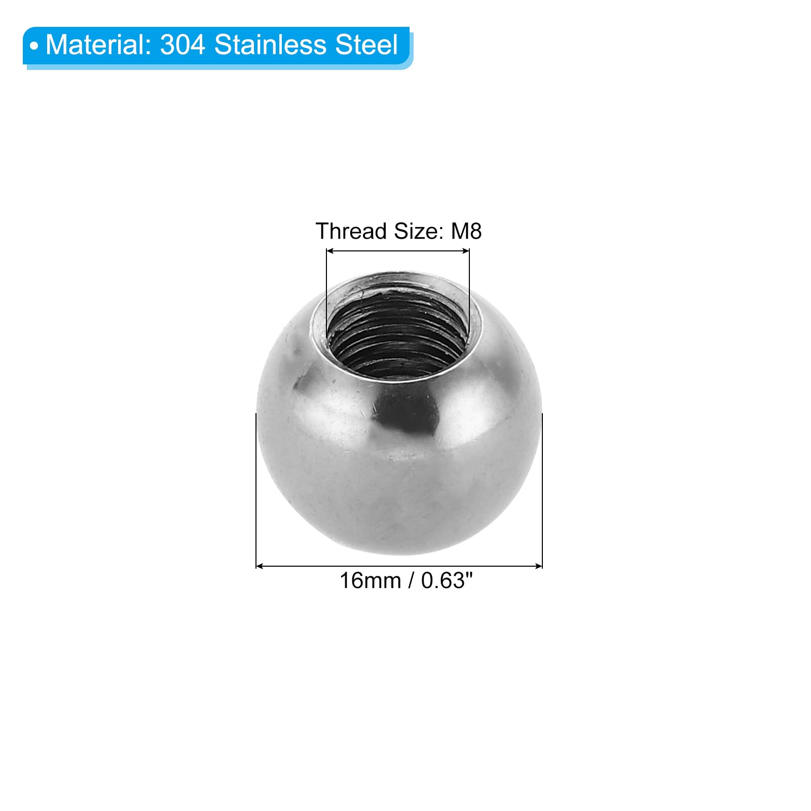 PATIKIL M8x16mm Ball Nuts Knob - Image 2