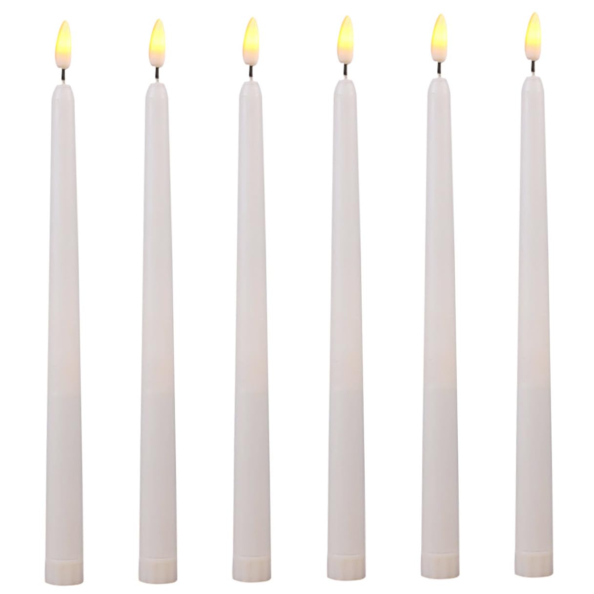 Velas LED amarillas parpadeantes decorativas pack de 6 unidades cera plástica para fiestas caseras 8