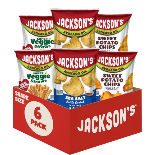 Jackson's Mixed Snack Variety Pack, Avocado Oil (6.5oz &amp; 7oz, Pack of 6)