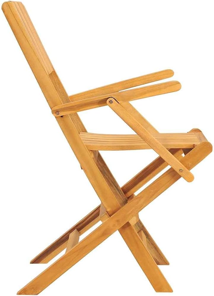 Folding Garden Chair Set of 8 Teak, Outdoor Chairs, 3155069