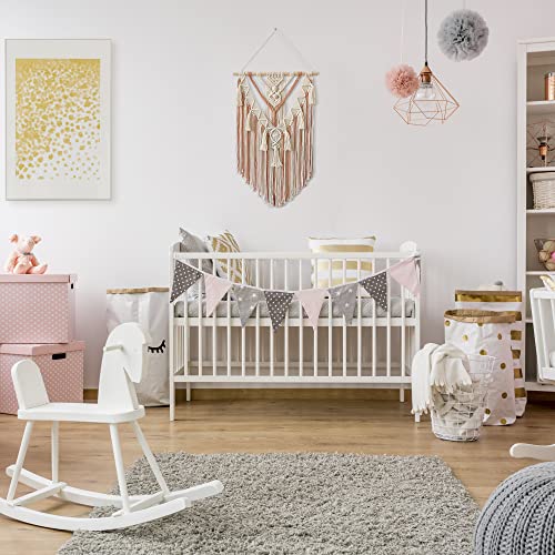 Macramê Boho para pendurar na parede e decoração de parede - Nova arte de parede de macramê estilo b