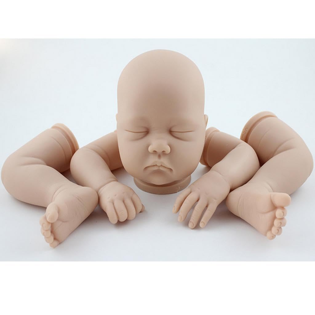 ZOOMELLA 22inch Unpainted Reborn Kits Sleeping Baby Doll with Soft Silicone Head 3/4 Arms Full Legs Kids Gift Adult Collections #1-image-12