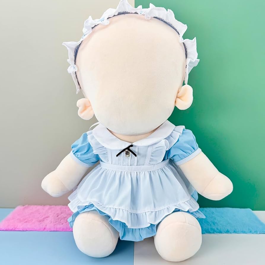 Amazon.co.jp: niannyyhouse 40cm ぬいぐるみ 服 メイド服 ヘッド